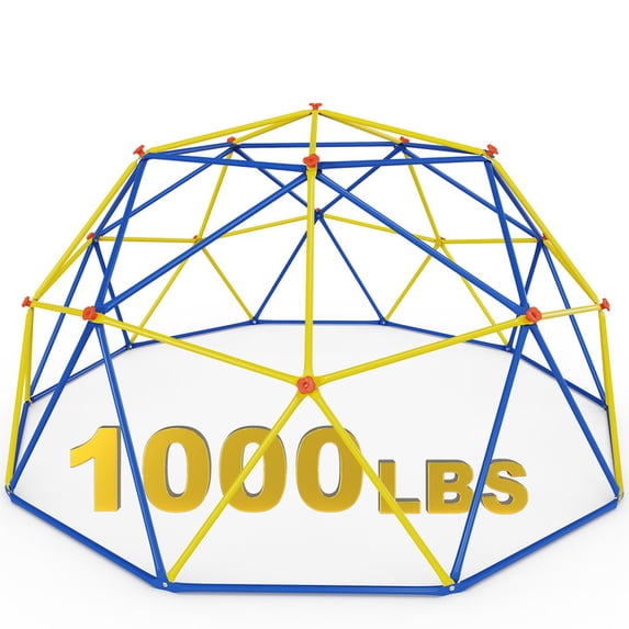 ENYOPRO 10ft Outdoor Climbing Dome, Kids Jungle Gym Dome Climber, Playground Climber for 3-10 Years Old, Climbing Toys for Outside, Rust & UV Resistant Steel Climbing Structures, Max 900lbs, Blue