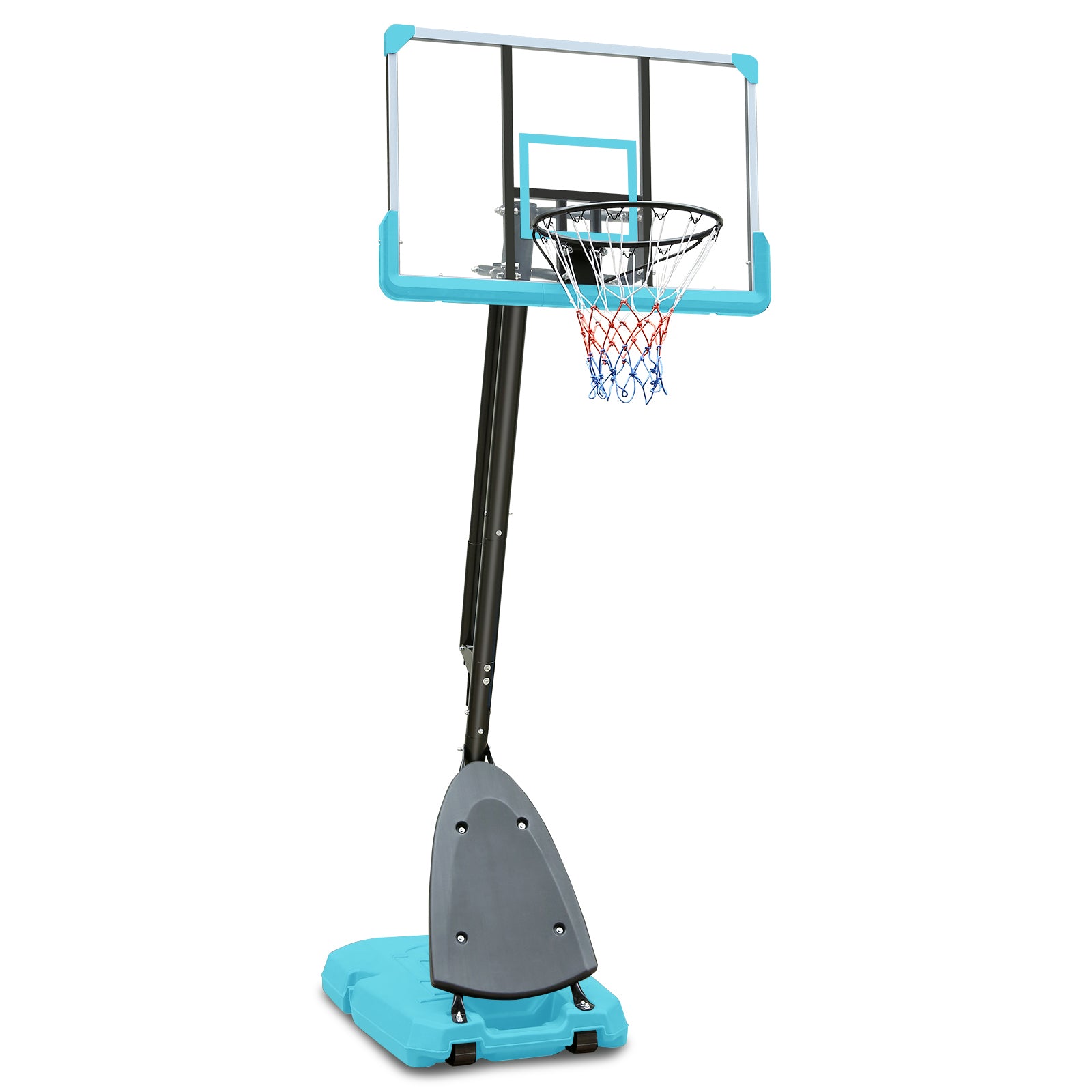 Portable Basketball Hoop Outdoor for Kids and Adults, 7.5-10ft Adjustable Basketball Hoop Goals Systems with Shatterproof Backboard, Larger Base, Segmart 44 Inch Basketball Hoop with Rebounder, Patio