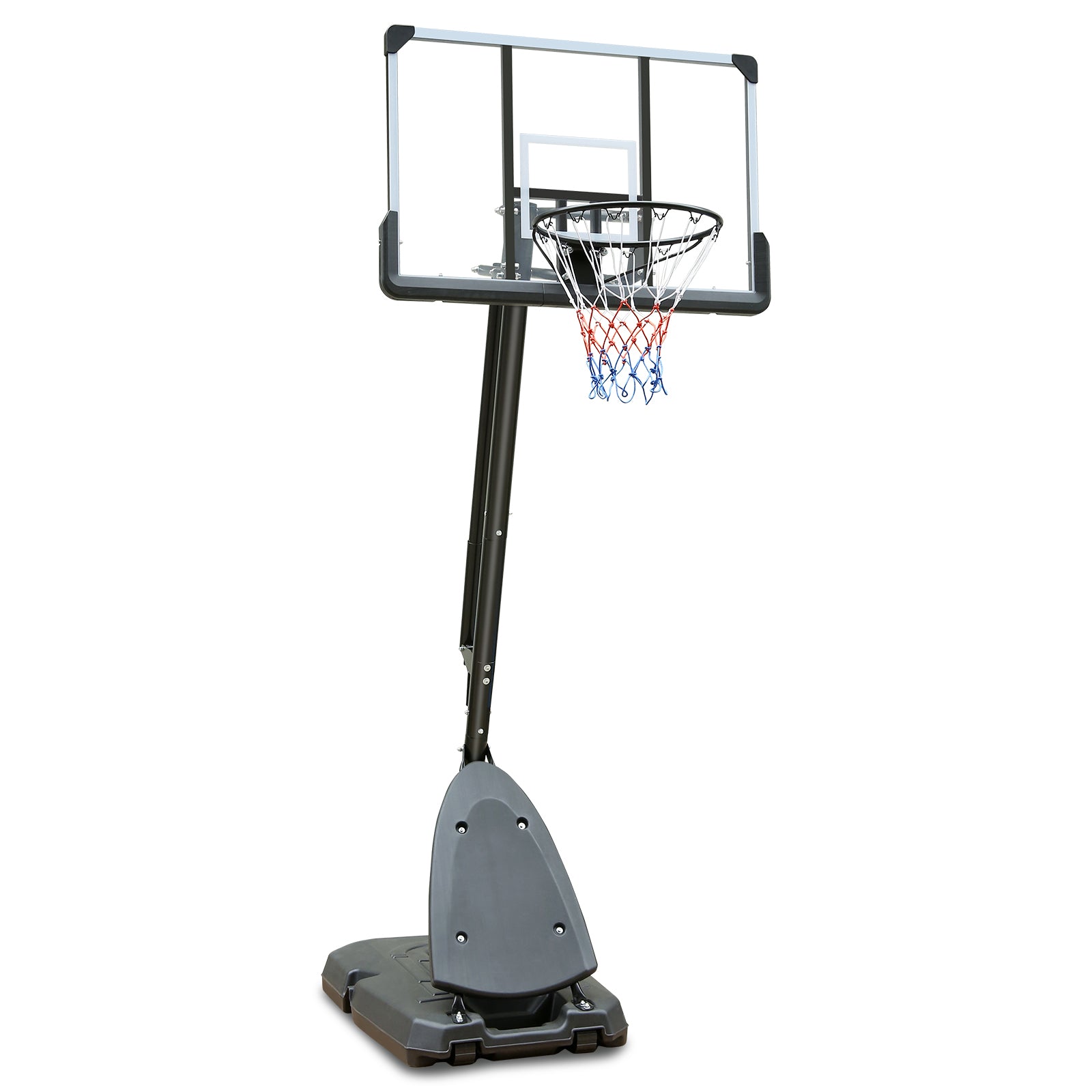 Portable Basketball Hoop Outdoor for Kids and Adults, 7.5-10ft Adjustable Basketball Hoop Goals Systems with Shatterproof Backboard, Larger Base, Segmart 44 Inch Basketball Hoop with Rebounder, Patio