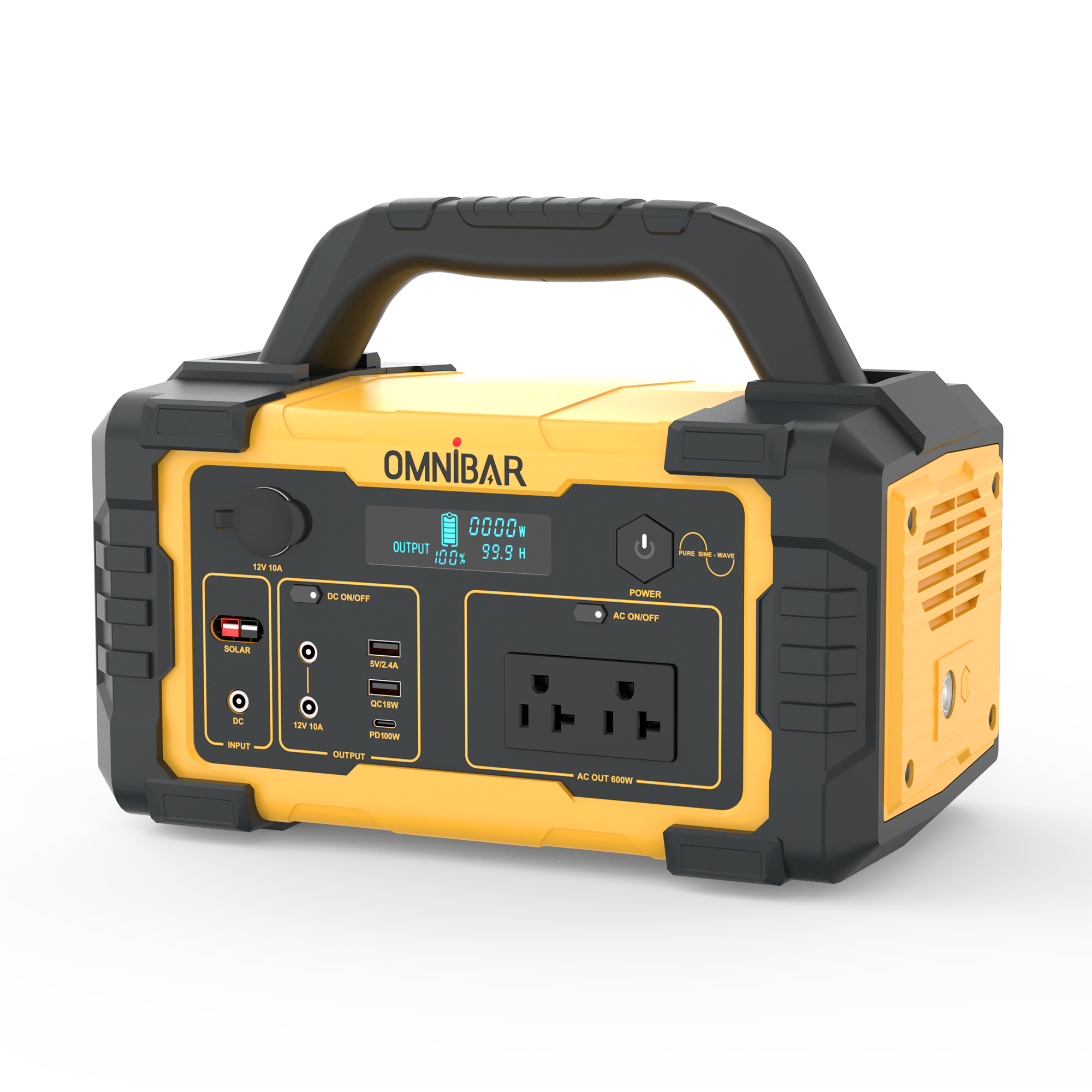 Enyopro Portable Solar Generator, 600W Portable Power Station with 100W Foldable Solar Panel, 655.2Wh Lithium Battery, 120V/60HZ AC Outlet, Quiet Generators for Home, RV, Camping & Emergencies