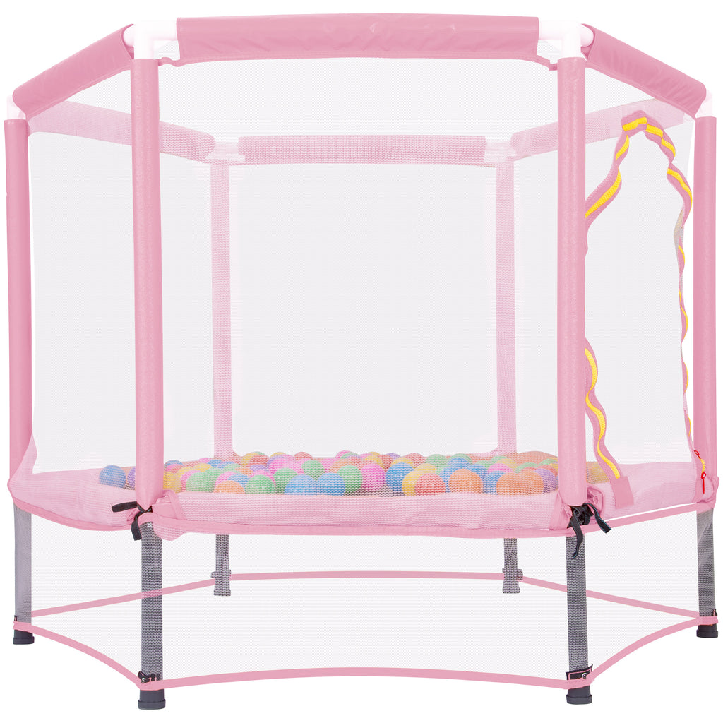 Mini Trampoline for Kids with Safety Enclosure Net, 55" Toddler Trampoline with No-Gap Safe Design, Segmart Recreational Trampolines for Birthday Christmas Gifts