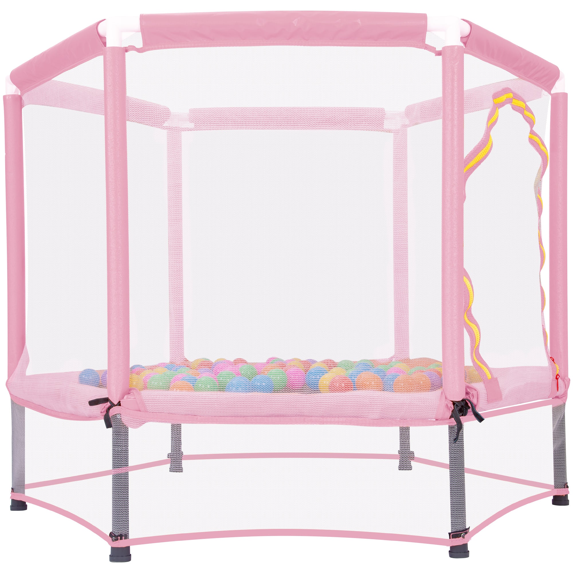 Mini Trampoline for Kids with Safety Enclosure Net, 55" Toddler Trampoline with No-Gap Safe Design, Segmart Recreational Trampolines for Birthday Christmas Gifts