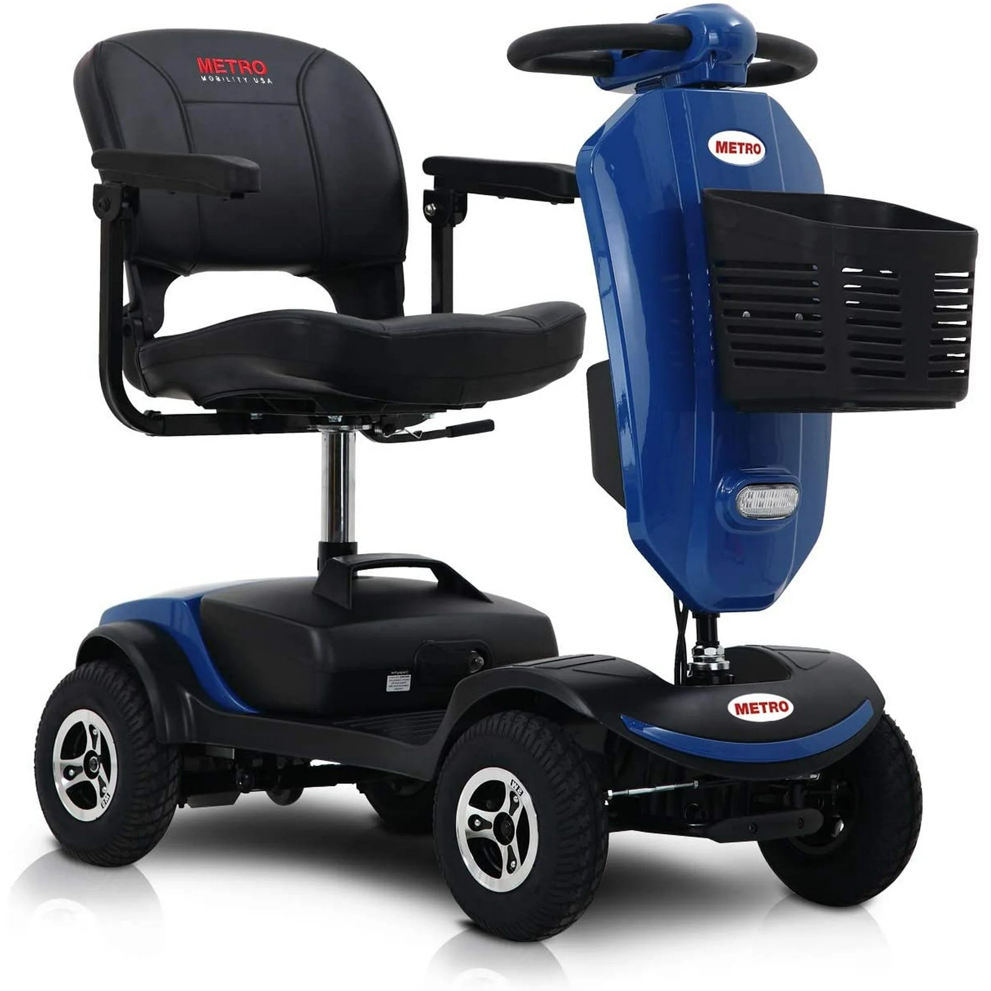 Segmart Mobility Scooter for Seniors, 20''W Armrest, Windshield, Rear Suspension, Front Rear Light, Cup Holder, USB Charging Port, Gift Flag, 300lbs