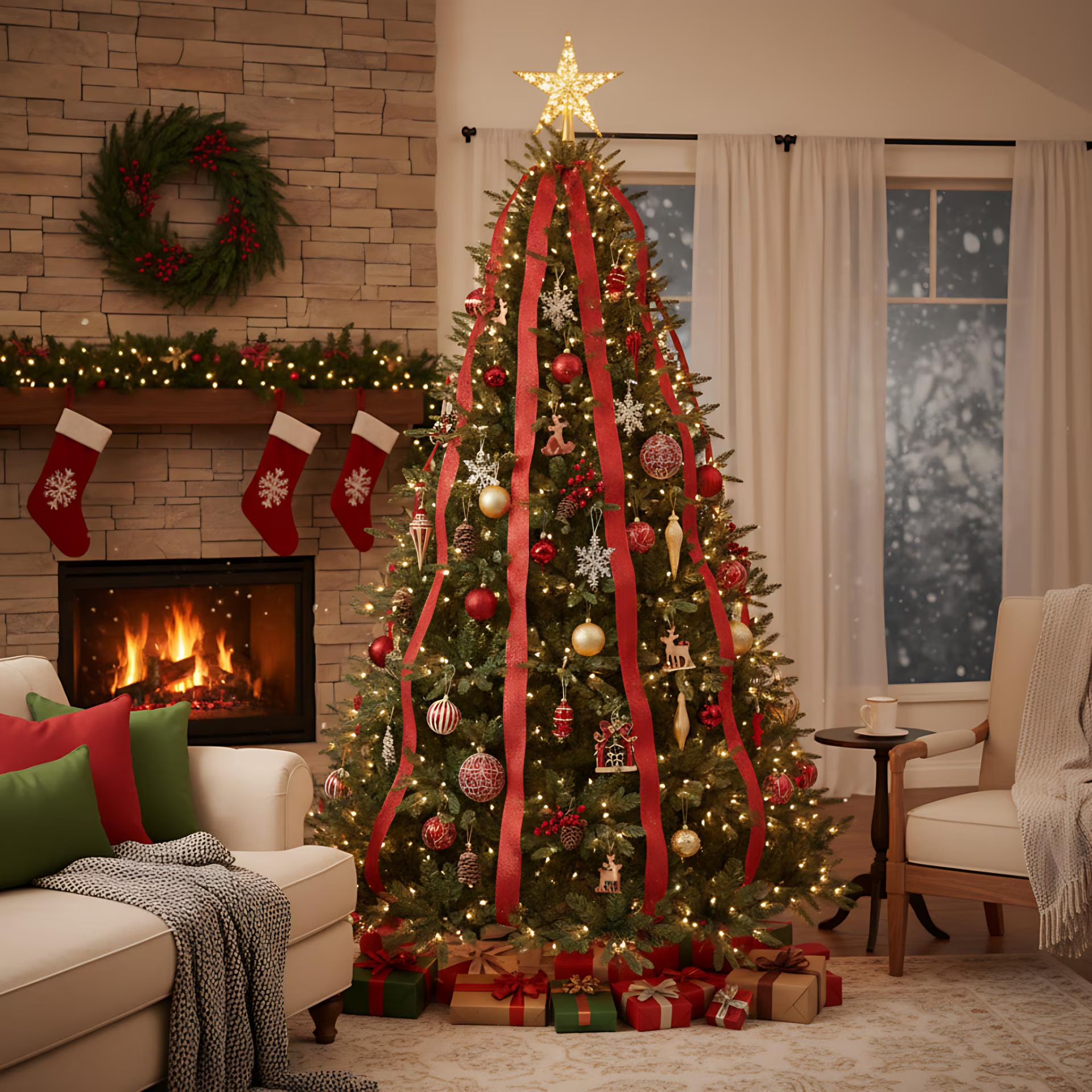 4-foot pre-assembled lighted Christmas tree with 150 LED lights, heavy-duty metal stand with 856 branch tips, hinged and easy to assemble, perfect for holiday decorations.