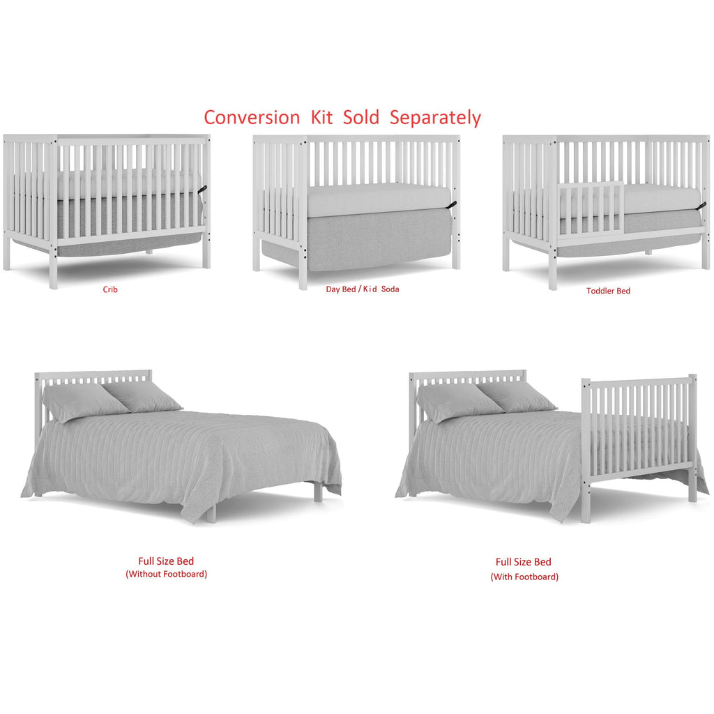 iRerts 5 In 1 Convertible Baby Crib, Wood Convertible Crib Toddler Bed with Wood Legs, Converts from Baby Crib to Toddler Bed, Fits Standard Full-Size Crib Mattress, Easy to Assemble, Black