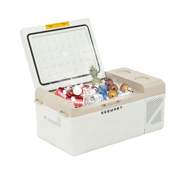 Enyopro 16.8 Quart Portable Refrigerator, 12V Car Refrigerator Compact Freezer Compressor Cooler for Outdoor, 100-240V AC, 12/24V DC, 45db Noise, -4℉-68℉, for Home & RV Use