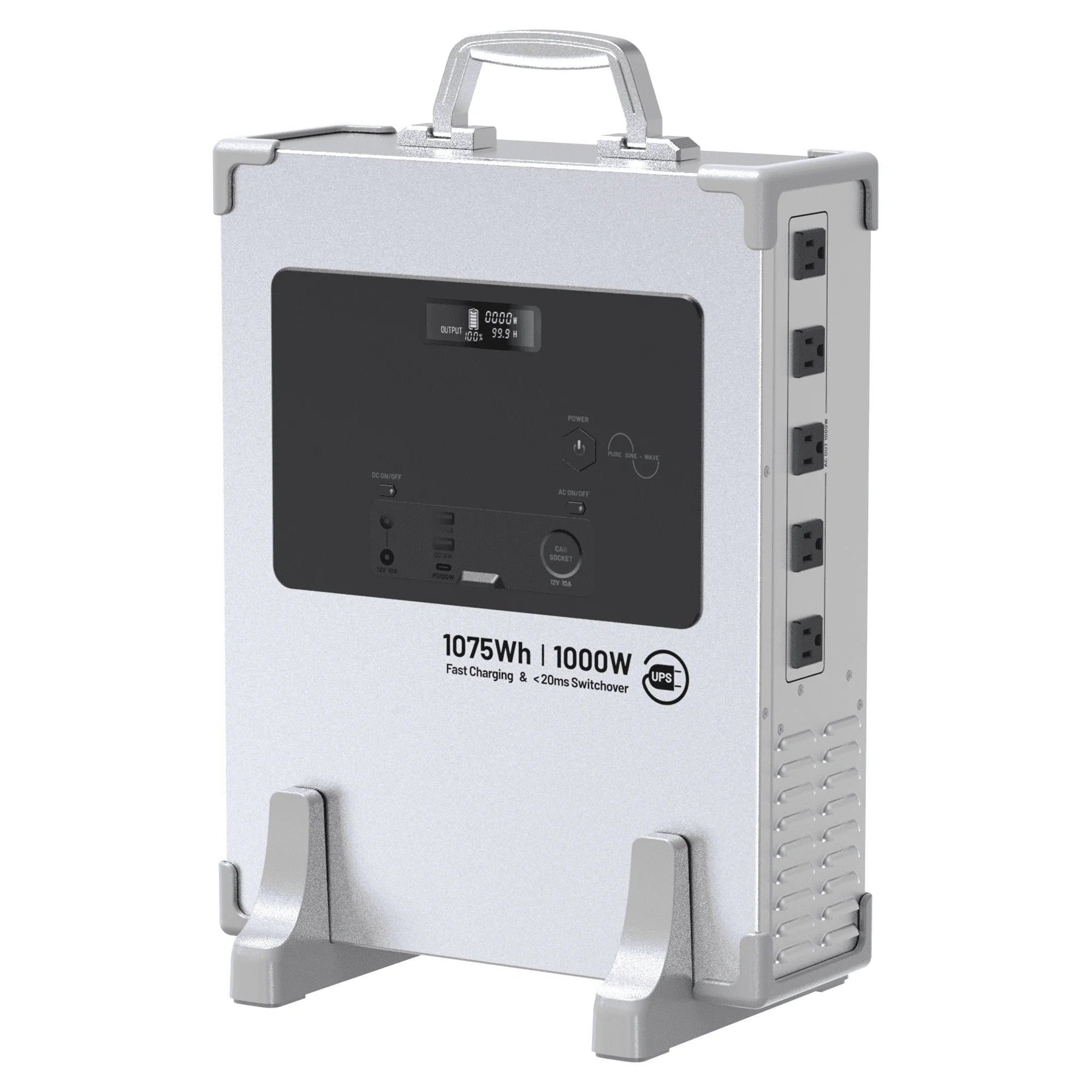 ENYOPRO 1000W Portable Power Station, 1075Wh LiFePO4 Battery Generator, 120V Power Bank with AC Outlet, Solar Rechargeable, Backup Battery for Camping, CPAP, Emergency, Home Power Outage