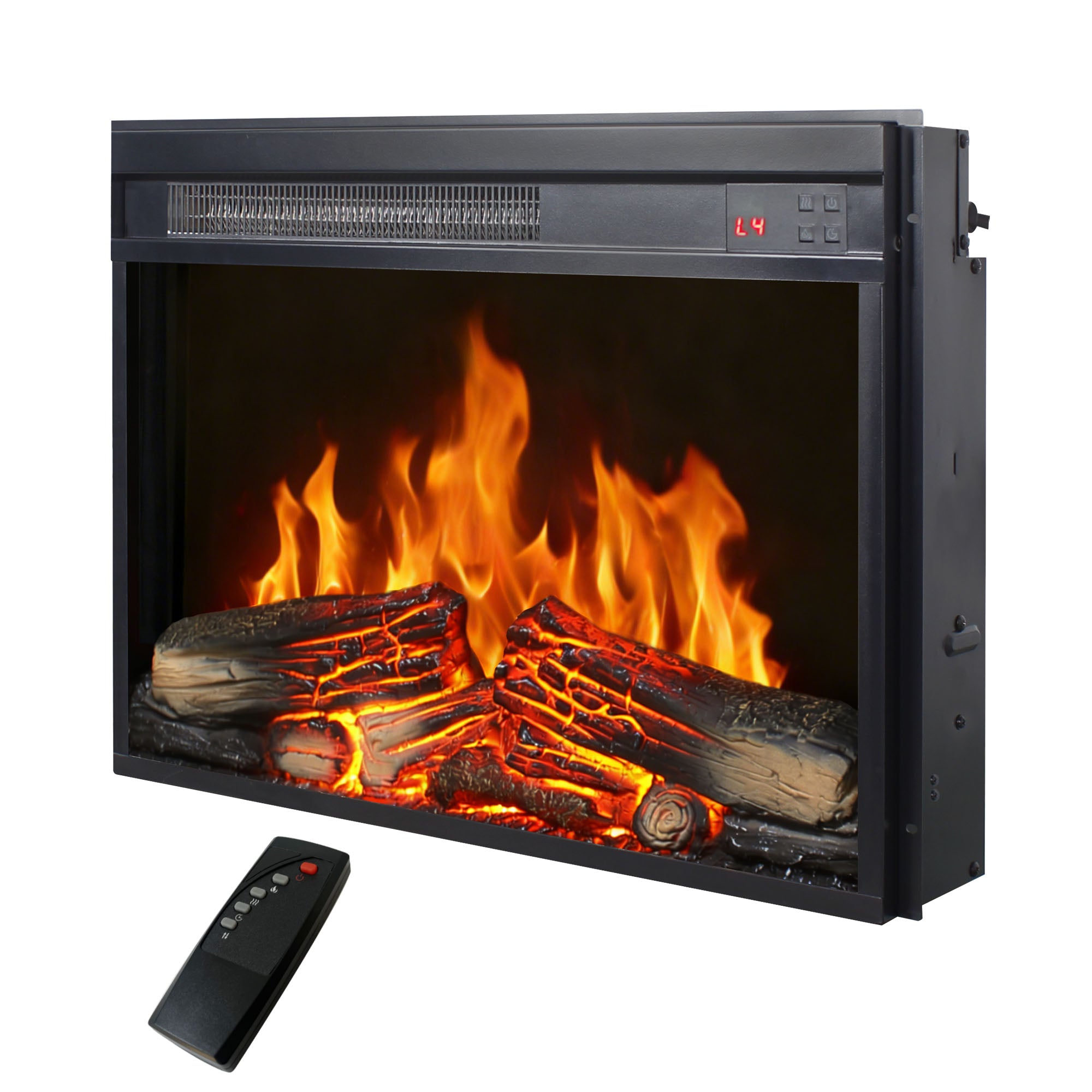 Enyopro 23" Electric Fireplace Insert Heaters for Inside, 1400W Stove Heater with Adjustable 3D Flame and Low Noise, Overheating & Tip-Over Protection, CSA Certification