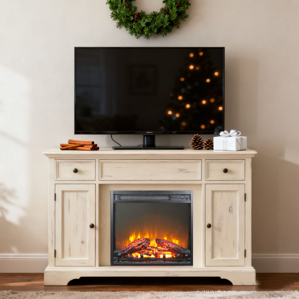 18" Fireplace Heaters for Inside, 3D Electric Fireplace Insert, 1400W Remote Control Fireplace Heater, Adjustable Flame and Low Noise, CSA Certification