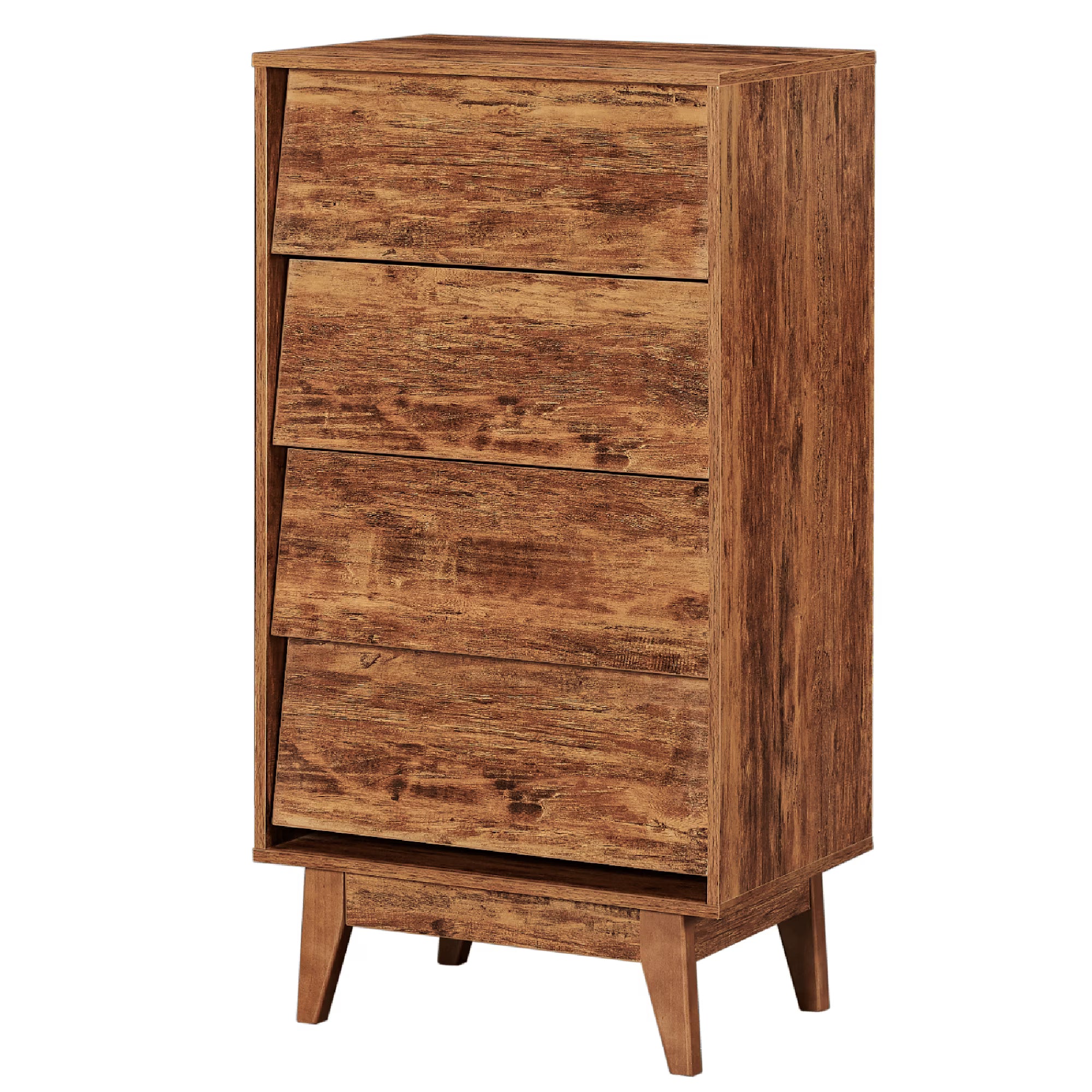 Enyopro Dresser for Bedroom, 4 Drawer Dresser Storage Drawer, Bevel Design Closets Drawer Chest for Living Room Hallway