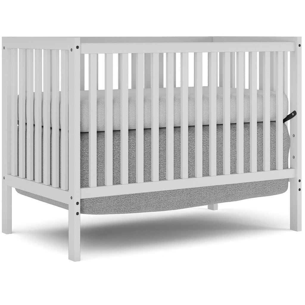 iRerts 5 In 1 Convertible Baby Crib, Wood Convertible Crib Toddler Bed with Wood Legs, Converts from Baby Crib to Toddler Bed, Fits Standard Full-Size Crib Mattress, Easy to Assemble, Black