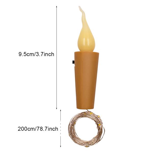 Warm Wine Bottle Cork Shape Lights 20- LED Night Fairy String Lights Lamp