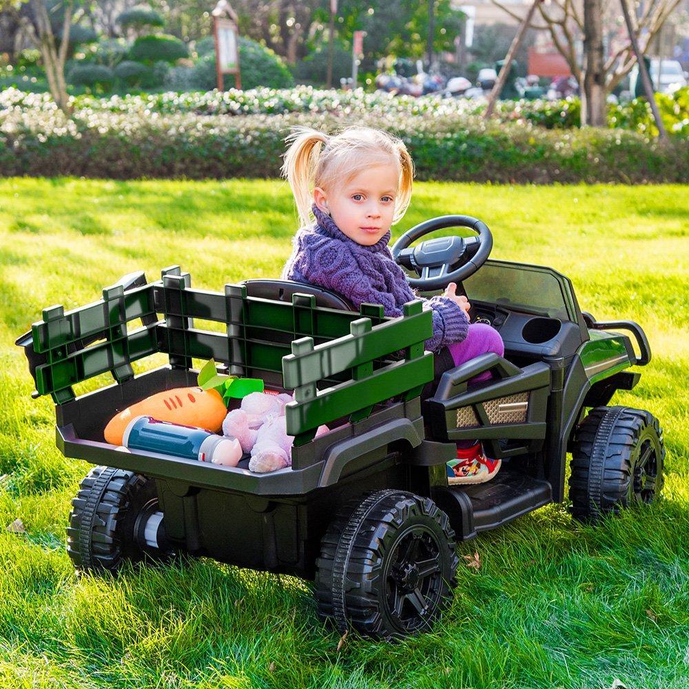 Enyopro™ 12v Kids Ride On Green Truck Kids Cars