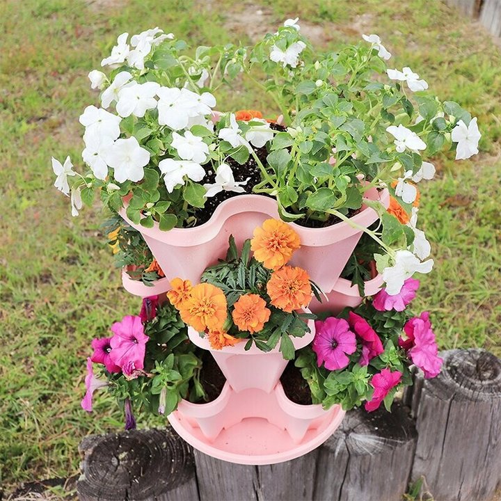 Buy 2 Get 1 Free - Stand Stacking Planters Strawberry Planting Pots