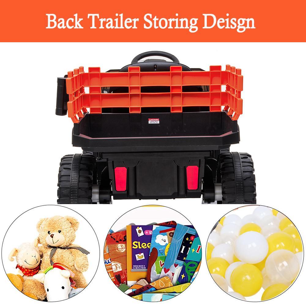 Enyopro™ 12v Kids Ride On Orange Truck Kids Cars