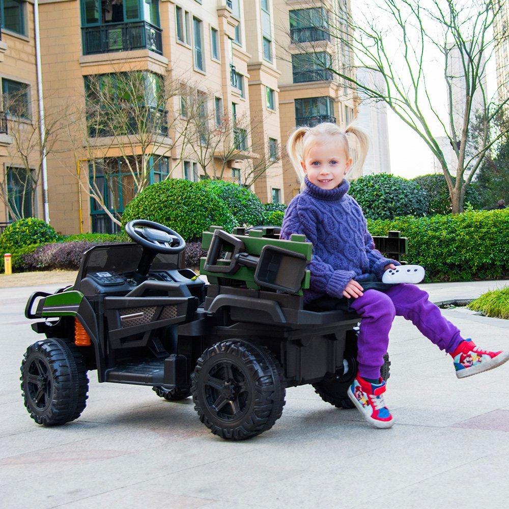 Enyopro™ 12v Kids Ride On Green Truck Kids Cars