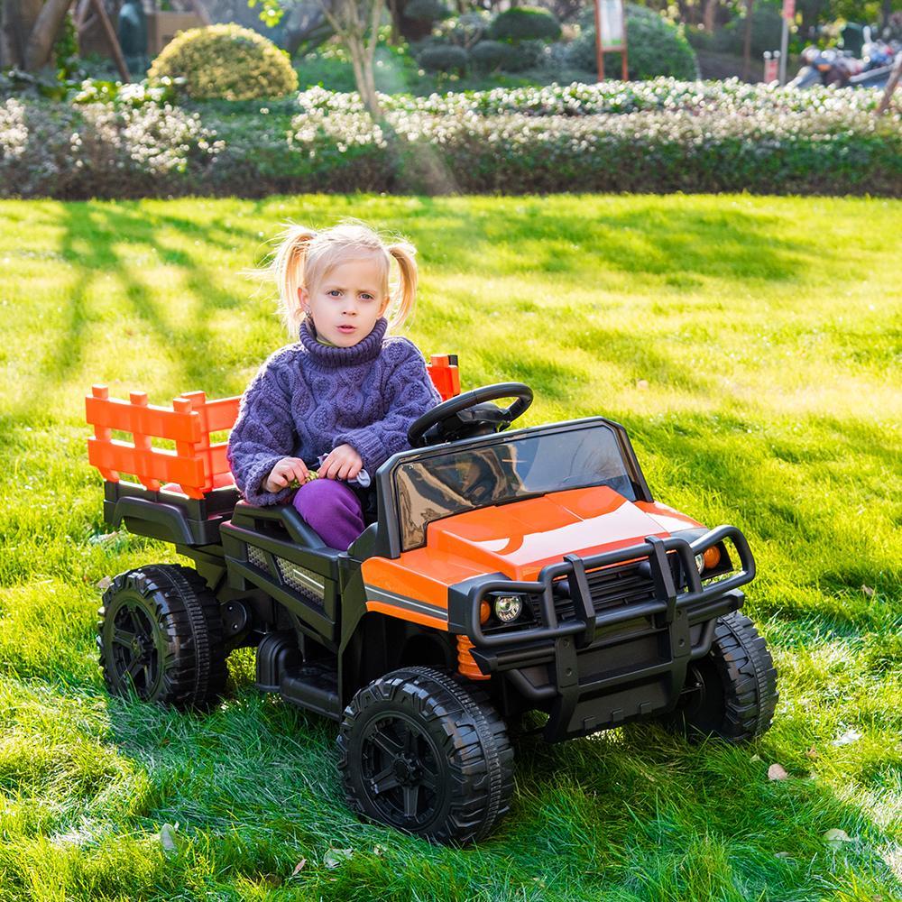 Enyopro™ 12v Kids Ride On Orange Truck Kids Cars