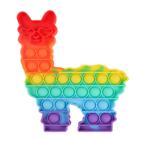 Rainbow Pop Silicone Fidget Toys Decompression Toys