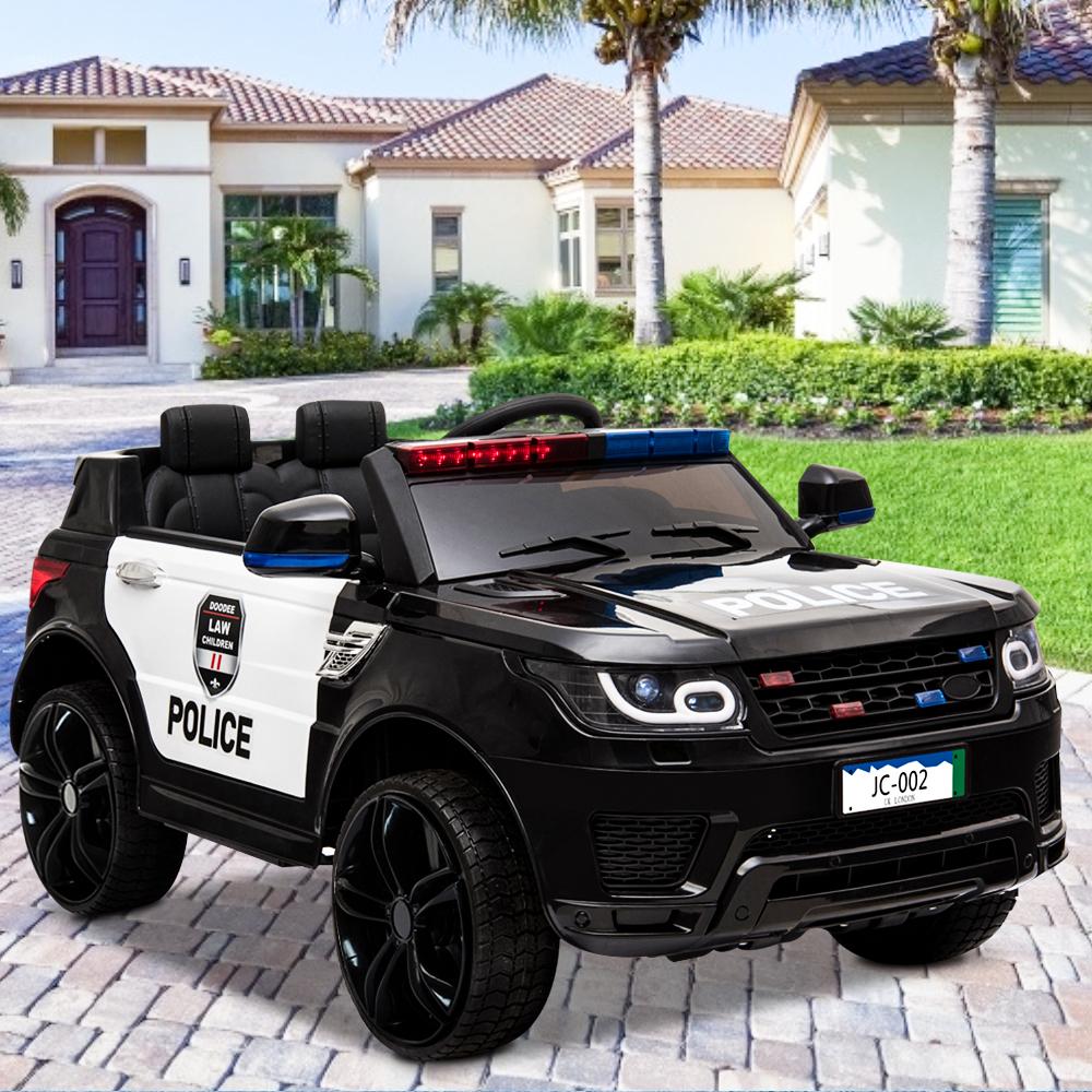 Enyopro™ Kids Police Ride On Car, 12V SUV Battery Operated Electric Cars w/ Parent Remote Control, Spring Suspension, S1755