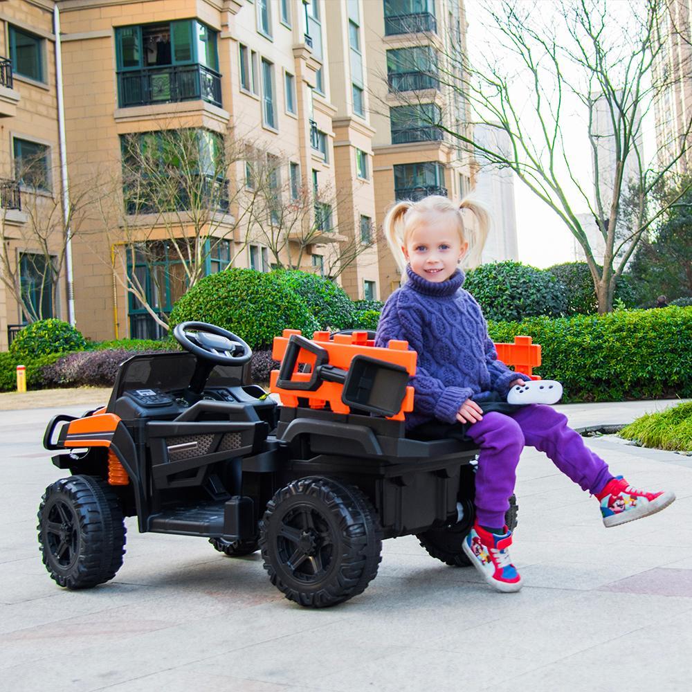Enyopro™ 12v Kids Ride On Orange Truck Kids Cars