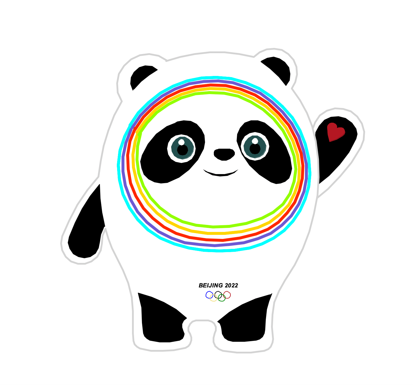 Beijing 2022 Winter Olympics Mascot Bing Dwen Dwen Glass Dome Decoration