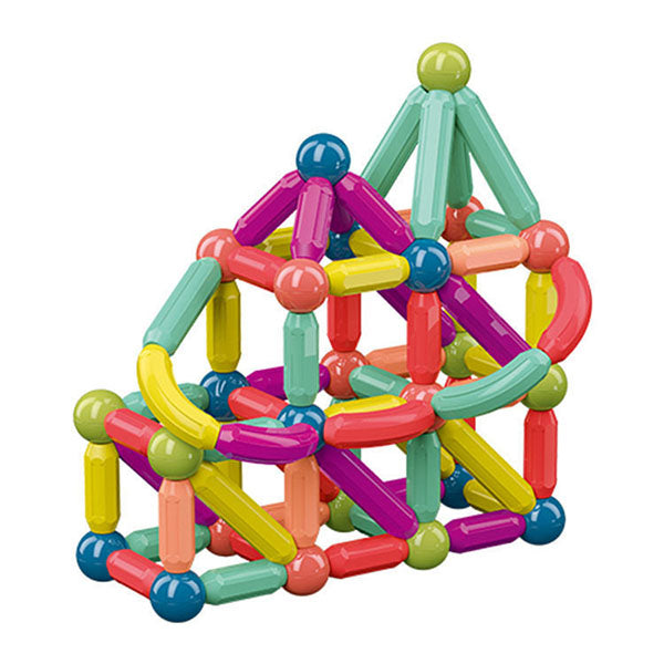 KIDS MAGNETIC BALLS & RODS EDUCATIONAL MAGNET BUILDING BLOCKS
