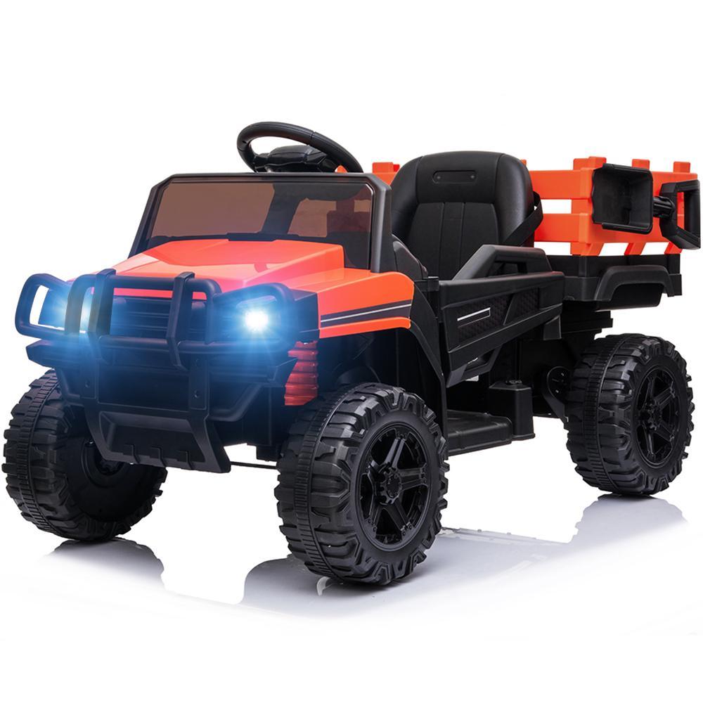 Enyopro™ 12v Kids Ride On Orange Truck Kids Cars