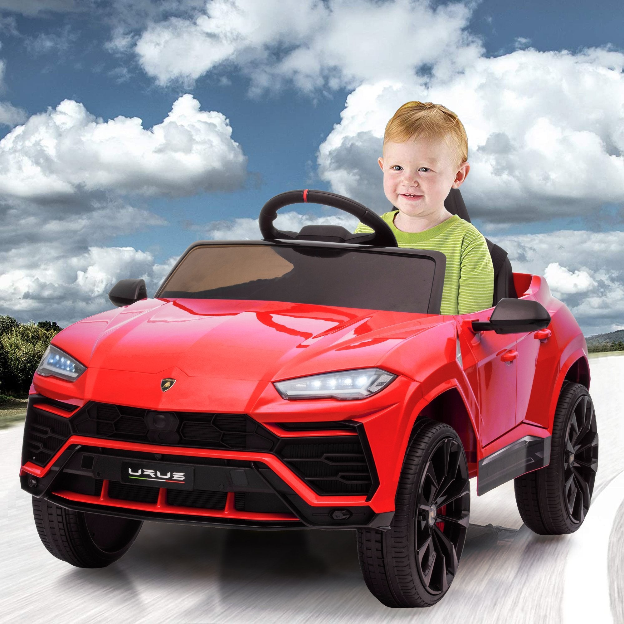 Enyopro™ Kids Red Lamborghini Ride On Toys Car With Remote