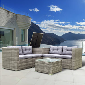 4 Pieces Rattan Wicker Patio Furniture