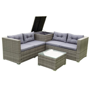 4 Pieces Rattan Wicker Patio Furniture