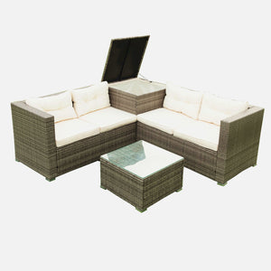 4 Pieces Rattan Wicker Patio Furniture