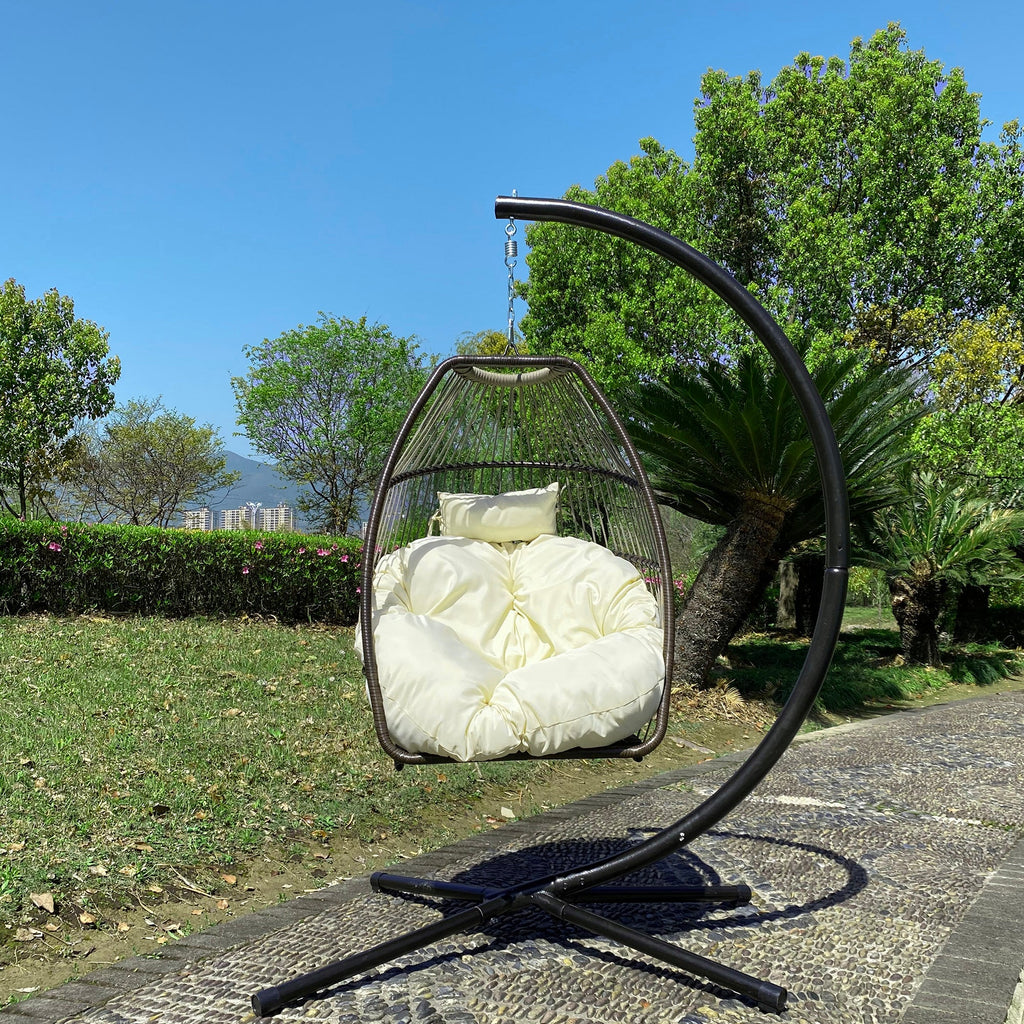 SEIZEEN Outdoor Swinging Egg Chair
