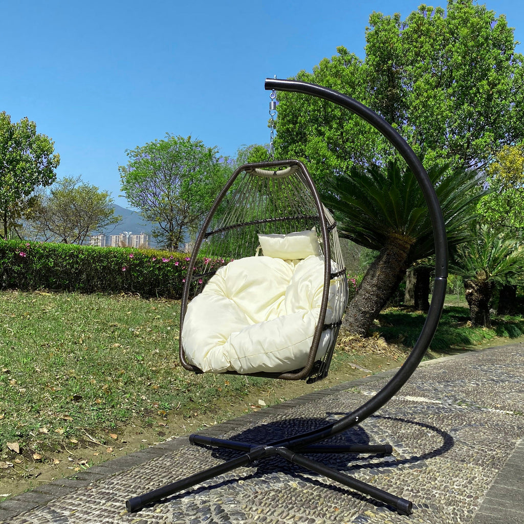 SEIZEEN Outdoor Swinging Egg Chair