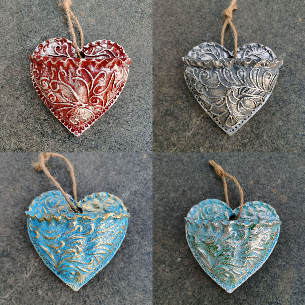 Planting Succulent Heart Pocket Planter