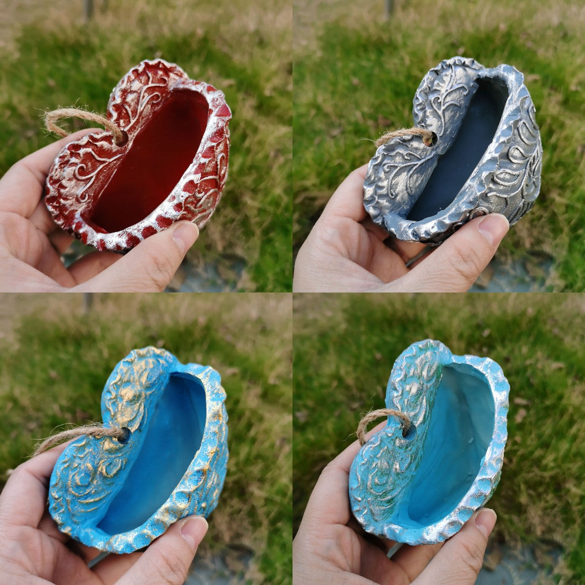 Planting Succulent Heart Pocket Planter