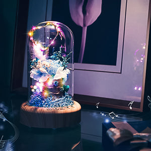 👩‍❤️‍👨Pre Valentine's Day Sale - Preserved Rose Flower LED Light With Bluetooth Speaker