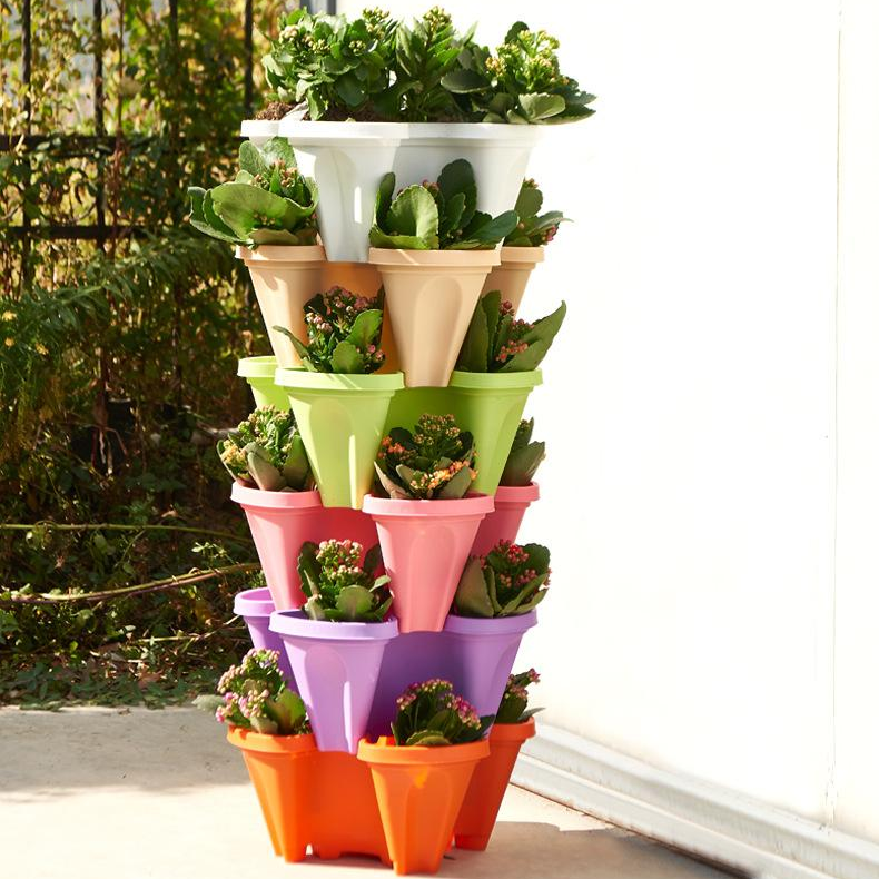 Buy 2 Get 1 Free - Stand Stacking Planters Strawberry Planting Pots
