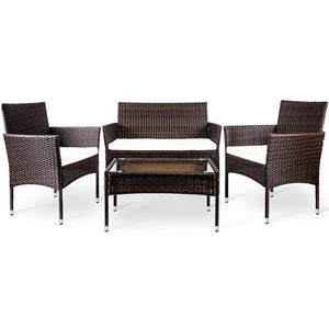 4 Pieces Wicker Patio Sets