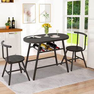 3 Piece Bar Dining Table Sets, Small Kitchen Table Set for 2, Dining Set Studio Collection with Two Chirs Home Kitchen Breakfast Table