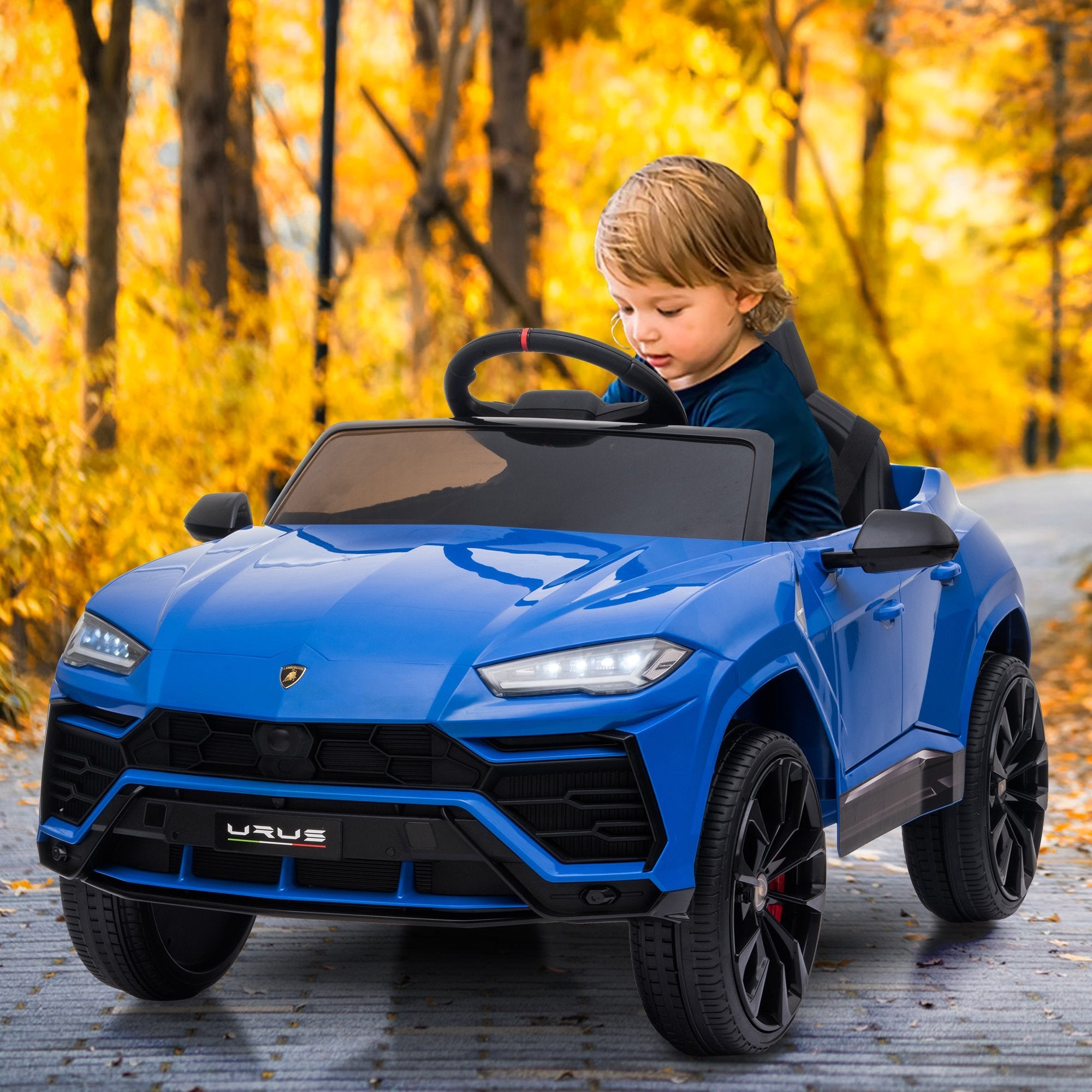 Enyopro™ Kids Blue Lamborghini Ride On Toys Car With Remote