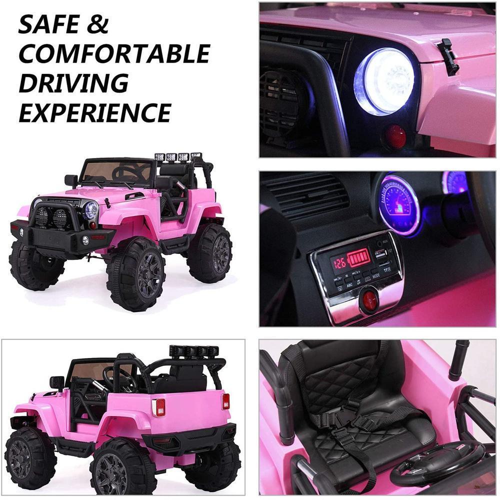 Enyopro™ Black Electric Vehicles Ride on Truck W/Light