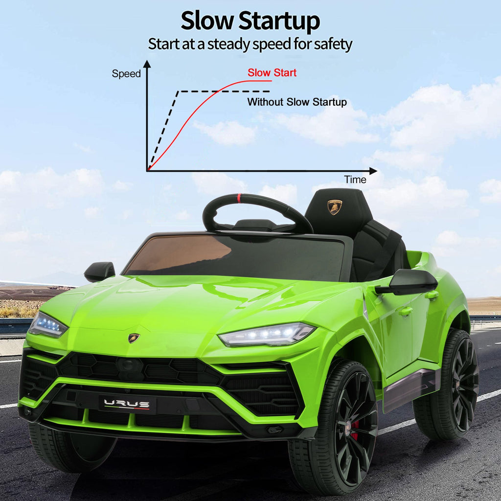 Enyopro™ Kids Green Lamborghini Ride On Toys Car With Remote