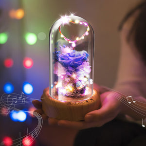 👩‍❤️‍👨Pre Valentine's Day Sale - Preserved Rose Flower LED Light With Bluetooth Speaker