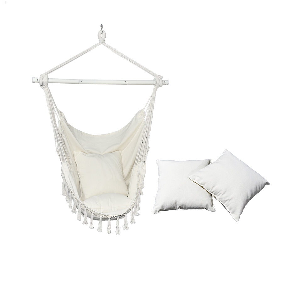 SEIZEEN Macrame Hammock Chair Swing