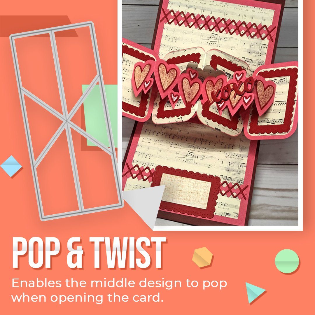 3D Folded Card Cutting Dies Set