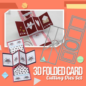 3D Folded Card Cutting Dies Set