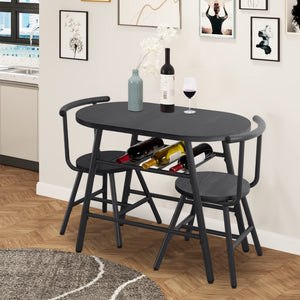 3 Piece Bar Dining Table Sets, Small Kitchen Table Set for 2, Dining Set Studio Collection with Two Chirs Home Kitchen Breakfast Table