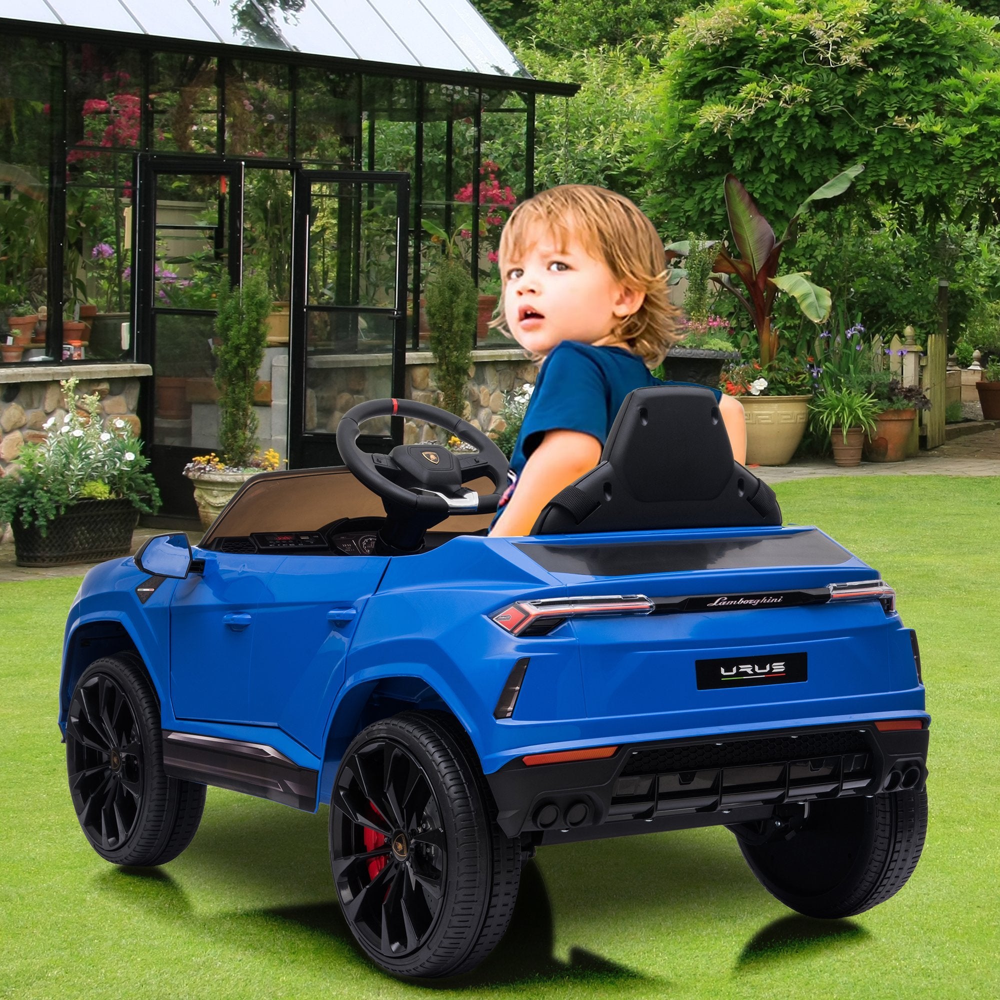 Enyopro™ Kids Blue Lamborghini Ride On Toys Car With Remote