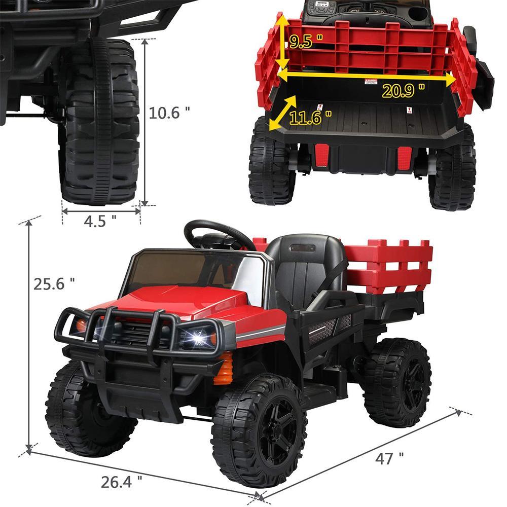 Enyopro™ 12v Kids Ride On Red Truck Kids Cars