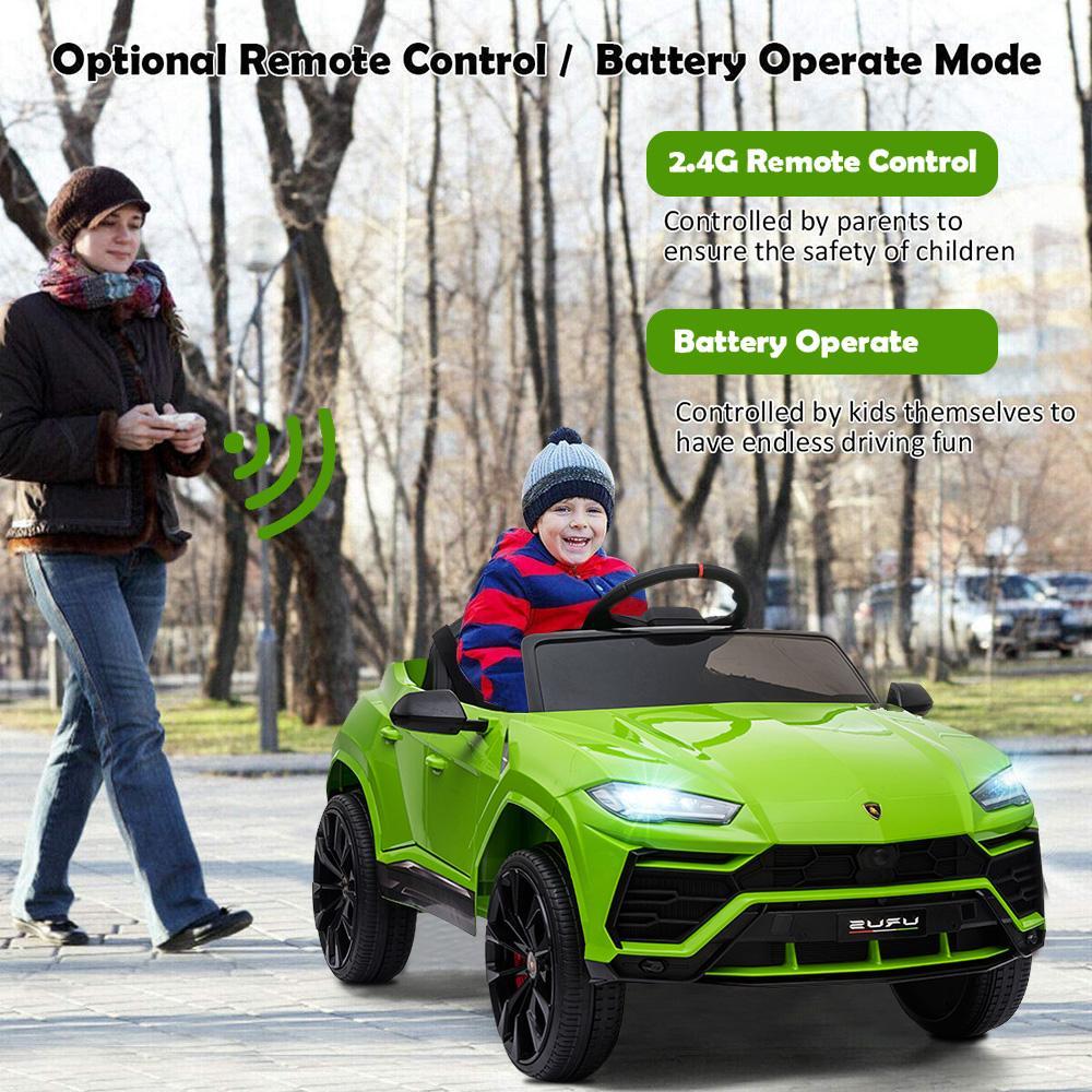Enyopro™ Kids Green Lamborghini Ride On Toys Car With Remote